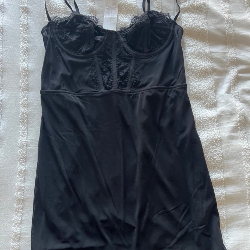 Urban Outfitters Black Mini Dress with Bustier Top